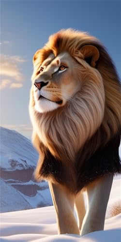 Diamond painting lion 40x80cm loisirs créatifs adultes point de croix