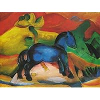Amazon.co.jp: 22 点の油絵 青い馬 フランツ マルク 動物アート