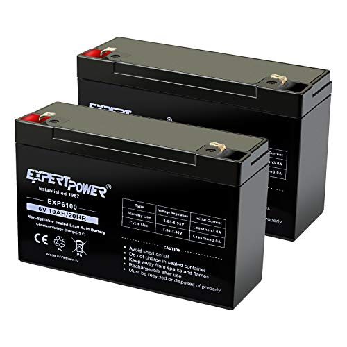 Expertpower®6V 10Ah Sla Rechargeable Battery / 2 Pack #TOP28