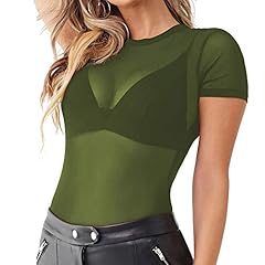 Crew Neck Blackish Green