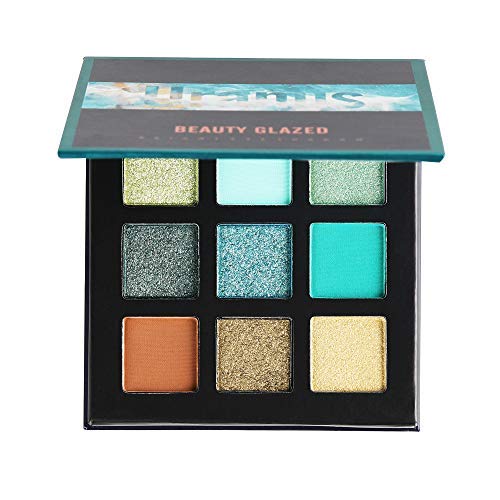 Beauty Glazed Paleta de sombras de ojos de 9 colores Cosméticos Maquillaje Paleta de sombra de ojos con brillo natural mate y brillo impermeable # 4