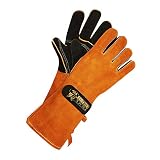 Black Forest Fox Pro 300 Ultra feuerfeste Aramid Kevlar Grillhandschuhe Kamin Ofen Schweißer Handschuhe Pro 300 Orange