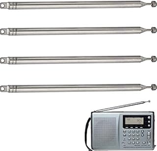 RUNCCI-YUN 4 pcs 7 Knots Telescopic Antenna, FM Radio Antenna, TV Radio Antenna, Stereo Reception dab aerial, Portable Radio Antenna