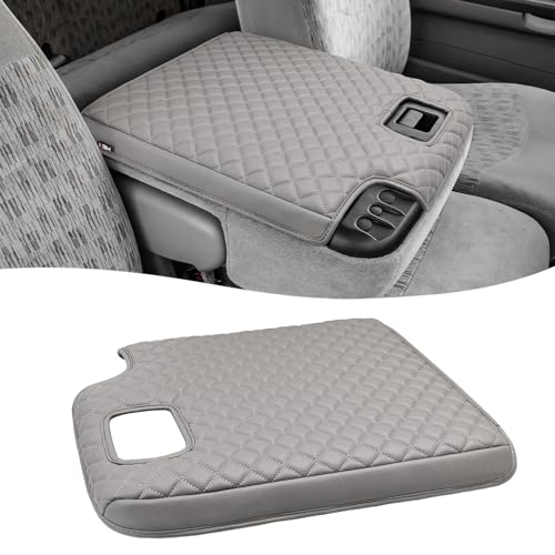 KBH Center Console Armrest Cover for Ford F250 F350 F450 Super Duty 1999-2001 Jump Seat, Arm Rest Cushion Pad Protector, Anti-Scratch, Gray