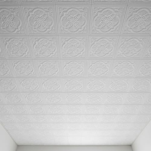 Azulejos de techo florales para tapar grietas con espuma de poliestireno impermeable 7