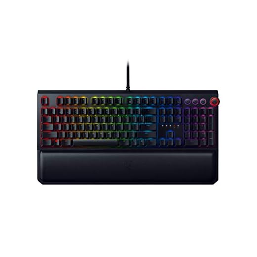 Razer BlackWidow Elite Mechanical Gaming Keyboard: Green Mechanical Switches - Tactile & Clicky - Chroma RGB Lighting - Magnetic Wrist Rest - Dedicated Media Keys & Dial - USB Passthrough