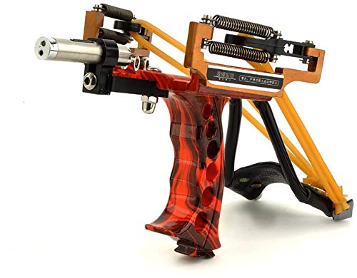HONG111 Super Power Stainless Multi-Function Hunting Infrared Light Slingshot,Bow Sling Shot Catapult with Adjustable Spring and Quality Rubber Bands