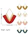 9 Pairs Statement Tassel Earrings Bohemian Fringe Earrings Handmade Silky Lightweight Geometric Triangle Drop Earrings for Women