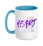 Purple Have Heart Purple Graphic Ceramic Mug, Blue/White, 15oz