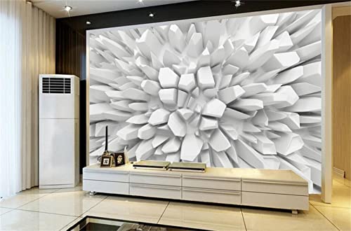 Three-Dimensional White Sculpture Wallpaper 3D Wall Murals, Abstract Style Mural Wallpaper Decor Paintings, Suitable For Living Room And Bedroom Tv Background Wall-144 W X 100" H #TOP2
