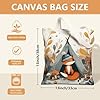 Fanciful Fox Canvas Tote Bags, Nature-Inspired Lightweight Reusable Shopping Bags, Eco-Friendly Washable Canvas Bags for Tr, Orange, 13x15 Inch #3