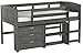 Donco Kids Louver Panel Modular Low Loft Bed in Antique Grey Finish - Combo Set C
