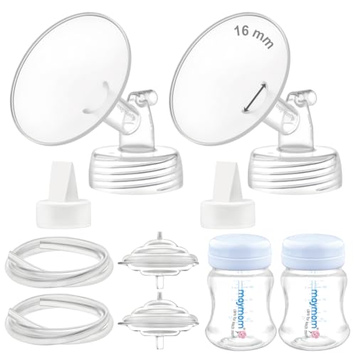 Image of Maymom Pump Parts Compatible with Spectra S2 S1, 16mm Flange Valve Tube Bottle Backflow Protector, Not Original Spectra S2 Replacement Pump Parts Duckbill Valve Bottle