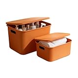 Genérico Contenedores de Almacenamiento | 2 Piezas de Caja Grande - Organizador De Almacenamiento Para Juguetes Con Asa - Para Hogar Armario Baño Ropa Toalla Sábana Manta Juguete Libros Suéter