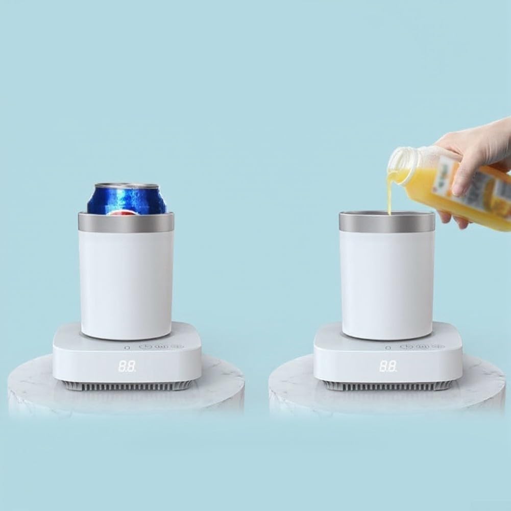 Sottobicchiere intelligente per caldo/freddo, con riscaldamento regolabile, display digitale e timer per tazze in vetro a fondo piatto per la casa