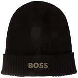 BOSS Herren Strickmütze, Asic_Beanie,Black