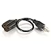 C2G 03114 18 AWG Outlet Saver Power Extension Cord (NEMA 5-15P to NEMA 5-15R) TAA Compliant, Black (3 Feet, 0.91 Meters)