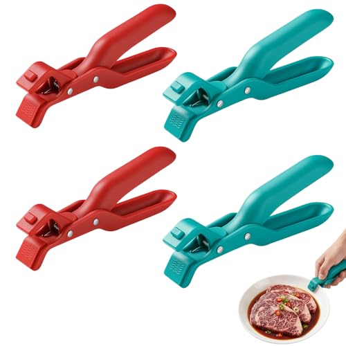 4 PCS Hot Plate Gripper Anti Scald Bowl Holder Clip Anti Scald Bowl Gripper Kitchen Supplies for Microwave and Air Fryer Decoration Materials with Stable Grip Design