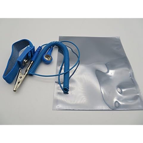 1 pcs/ESD bag, Cleanmo ESD Anti-Static Wrist Strap Components, Blue Cover