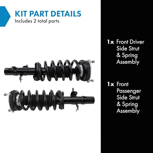 Image of TRQ Front Strut and Spring Assembly Set 2 Piece | For 2009-2013 Infiniti G37 2014-2015 2017 Q60