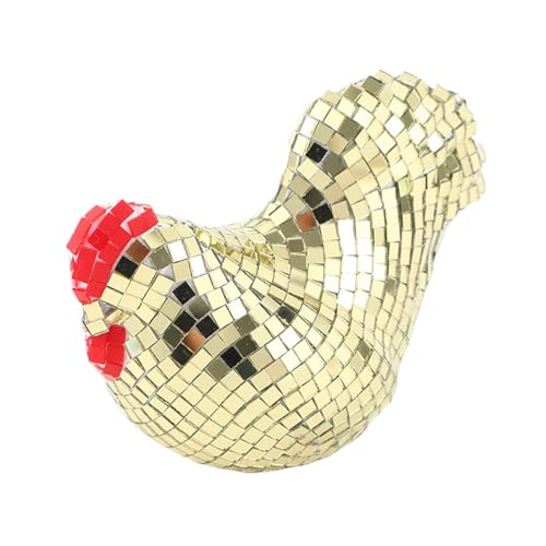 Bolas Reflectantes En Forma De Gallina,Coleccionable Moderno En Acrílico - Estatua Decorativa para Hogar,para Fiestas de Cumpleaños Thanksgiving Dormitorio Sala de Estar Escritorio