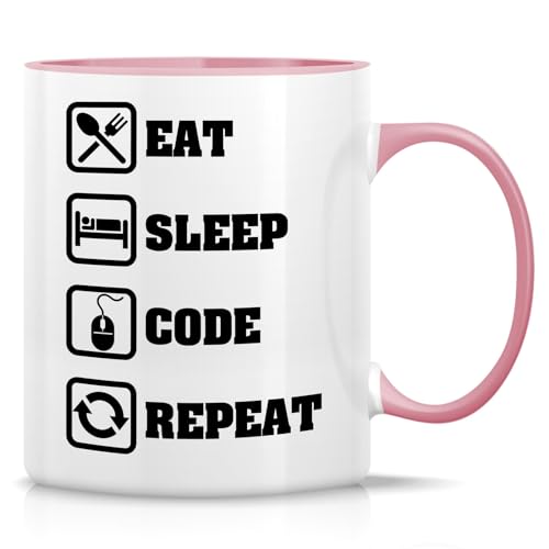 Retreez Funny Mug - Eat Sleep Code Repeat Progr...