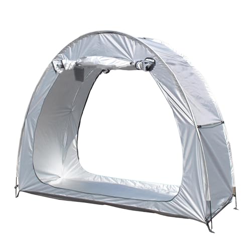 2 PCS Box Biciclette Può Essere Giuntato Garage Moto per Esterno Per 2/3/4/5 Biciclette Ricovero Attrezzi Box per Moto Da Esterno,Silver