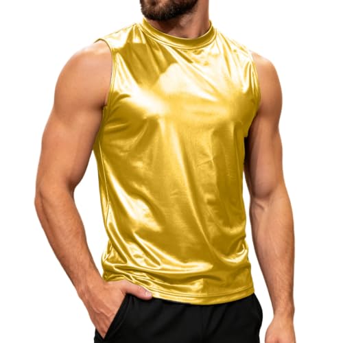 Gilet sans manches homme paillettes brillant stretch pour rave