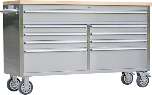 Tool Chest with 9 Drawers and Locking Wheels
