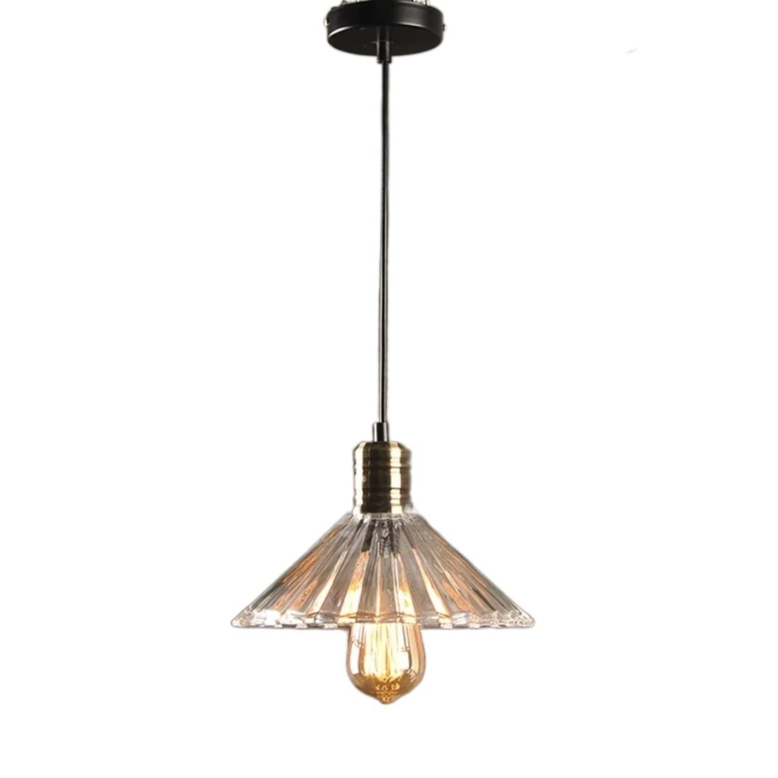 Lámpara decorativa de vidrio soplado artesanal E27 con suspensión ajustable A