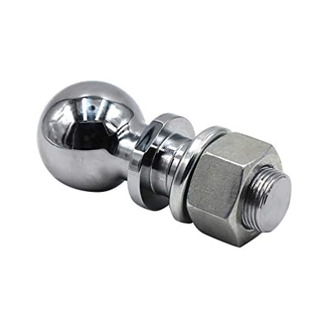 Wakauto 50mm Chrome Trailer Hitch Ball 5000lbs Universal Connector Trailer Parts Coupling Bumper Hitch Pin Cover