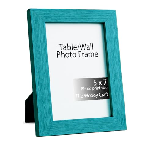 Image of Beautiful Photo Frames For Table Display | Stylish Photo Frame 5x7 inch | Handcrafted Wooden Frame | Charming Blue Frames For Wall Decor | Unique Picture Frames For Home Decor