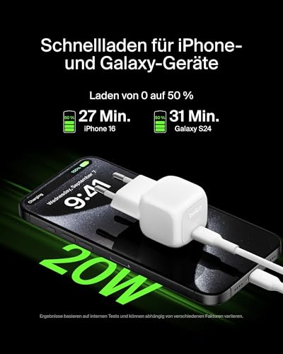 Belkin BoostCharge USB-C Ladegerät, kompaktes 20 W USB-C Schnellladegerät, USB C netzteil für Apple iPhone 17/16, Air, Plus, Pro… – Ansicht 2