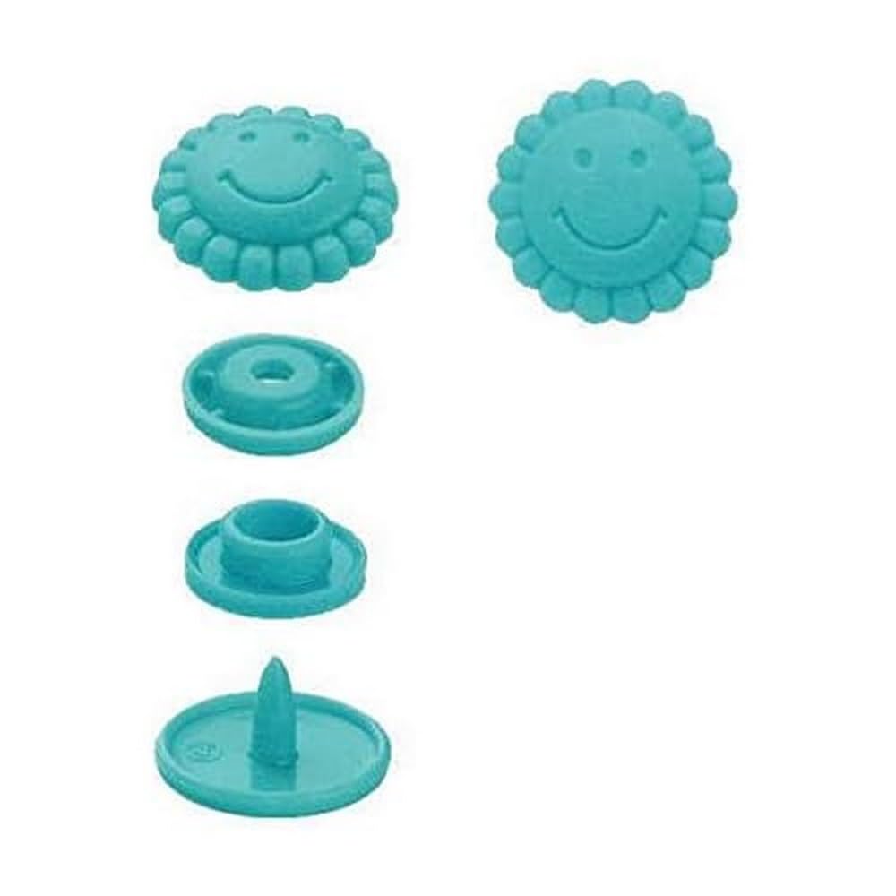 Prym Flower Snaps Press Fasteners Turquoise - Per Pack Of 30