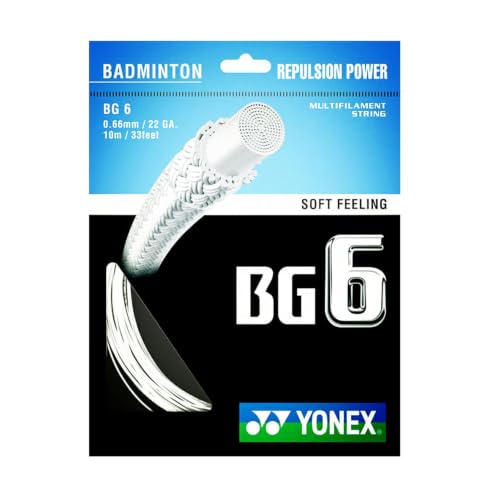 Image of YONEX BG 6 Badminton String - White (379)