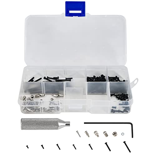 Abendor 256PCS RC Screw Kit Universal RC Repair Tool Kit Hardware Fastene for 1/28 Wltoys 284131 K969 K989 P929 K999 K979 P939