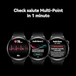 HUAWEI WATCH 4 Smartwatch,Vetro curvo 3D,Check salute Multi-Point in 1 min,eSIM,Nuovi anelli attività,Batteria fino a 14 giorni,100+ workout,Compatibile con Android e iOS,Versione italiana,Nero