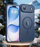 for iPhone 17 Air Case,[Compatible with MagSafe] [Military Drop Protection] Full Camera Protection Shockproof Slim Translucent Matte Protective Phone Case for iPhone 17 Air 6.6-Inch (Blue)
