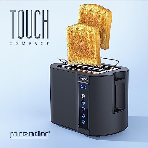 Arendo - Touch Toaster 2 Scheiben Edelstahl - Touchpanel - digital Display Restzeitanzeige - 800 W...