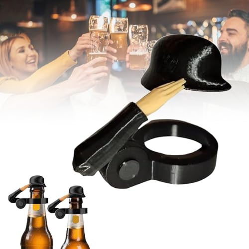 Moerae Bierhelm Soldat Salut,Wiederverwendbarer Silikon Flaschenverschluss Bierflaschen Für Party,Grill