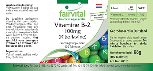 Vitamine B2 riboflavine 100mg tabletten - HOOG GEDOSEERD - VEGAN - 100 tabletten - Image 8