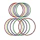 OOTSR 12 stücke Kunststoff Toss Ringe Set für Ring Toss Spiel, 22cm und 30cm Drinnen draußen Kinder Target Übungsspiele, Party Favor Spiele, Karneval, Garten (6 Farben)