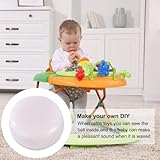 Squeaker Rassel Box Kunststoff transparent 30 Stück weiß Spielzeug mit Glöckchen Quietscher Sound Maker