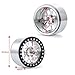 MOHERO 2.2 inches RC Beadlock Wheels/Rims for 1/10 Scale Rc Crawler Car Wraith 90018 Pack of 4 (Silver+Black)