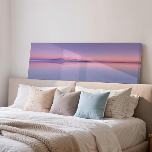 Tableau long et étroit océan rose pour grand format panoramique