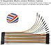 California JOS 40 PCS 20 CM (8 inch) Breadboard Jumper Wires Length Optional Dupont wire Assorted Kit Female to Male Multicolored Ribbon Cables