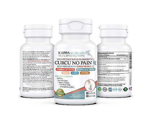 KAPPA NUTRITION Curcu No Pain Rx (90 Capsules) Supports Joints, Muscles. - Image 5