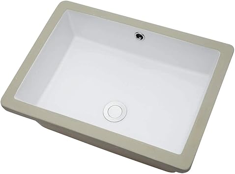 Loymey X14 Undermount Vessel Sink Pure White Rectrangle Porcelain Ceramic Lavatory Vanity Bathroom Sink Amazon Co Uk Diy Tools