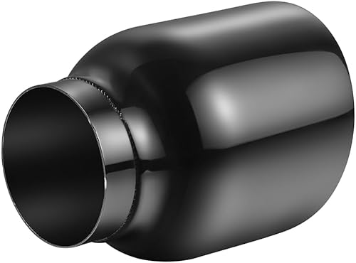 Miniatura 5 de A-KARCK Puntas de escape de doble pared, entrada de cromo negro de 2.5 pulgadas, punta de silenciador con revestimiento que nunca se decolora ni se