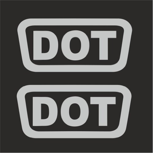 2pcs DOT Replacement Logo Helmet Motorcycle Decal Sticker M1 1.5